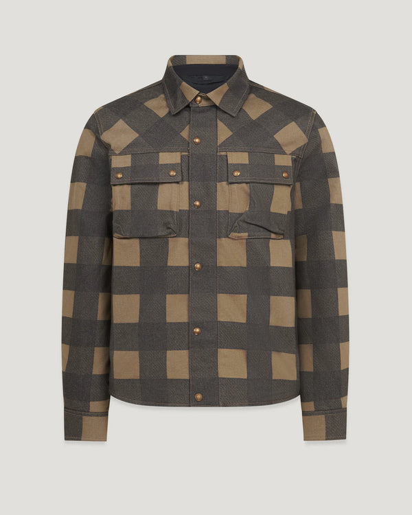 Belstaff Mansion Shirt Chequered - Olive/Black