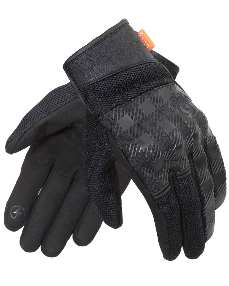 Merlin Barrett Mesh Gloves - Black studio image