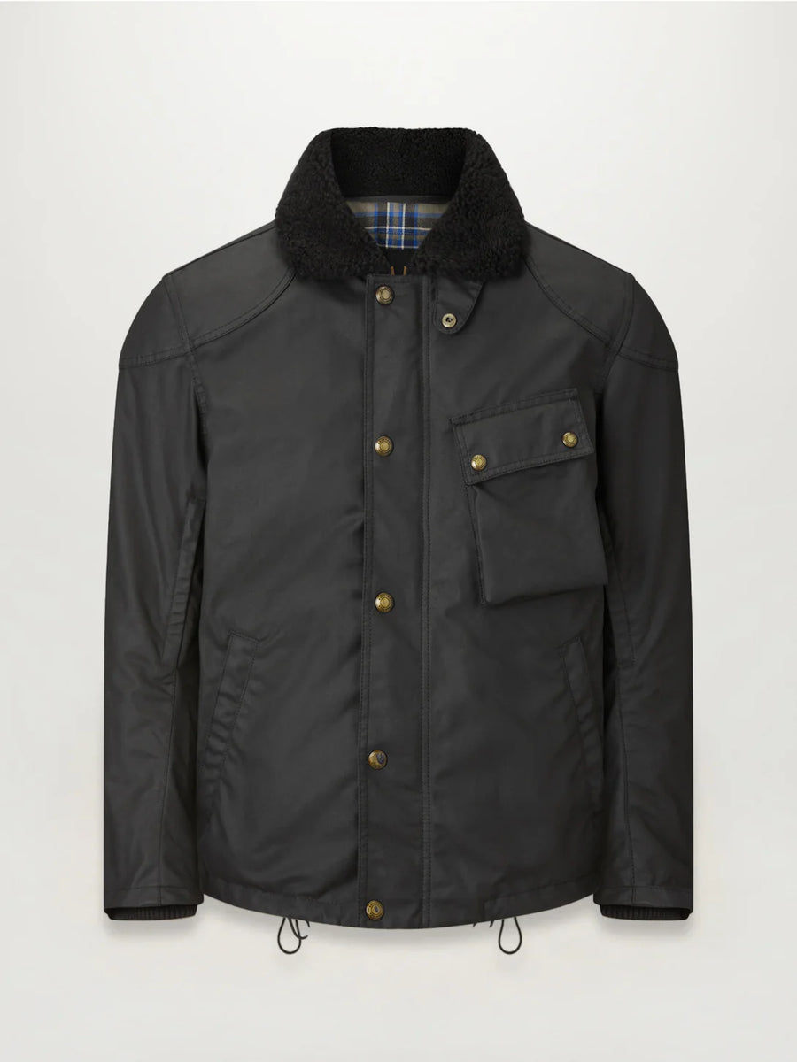 Belstaff Convoy Motorcycle Jacket Black studio image