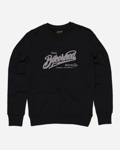 Bike Shed Inc Applique Sweat Black Studio Image Front