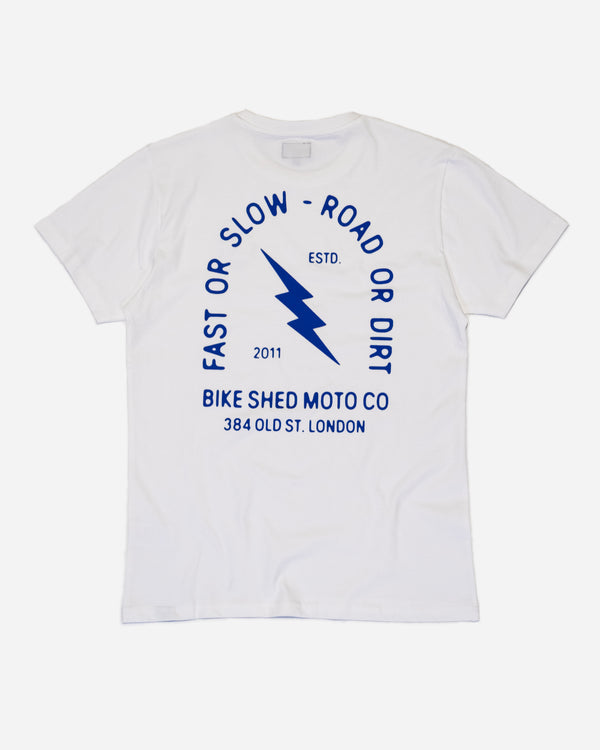 BSMC London Lightning T-Shirt - White/Blue