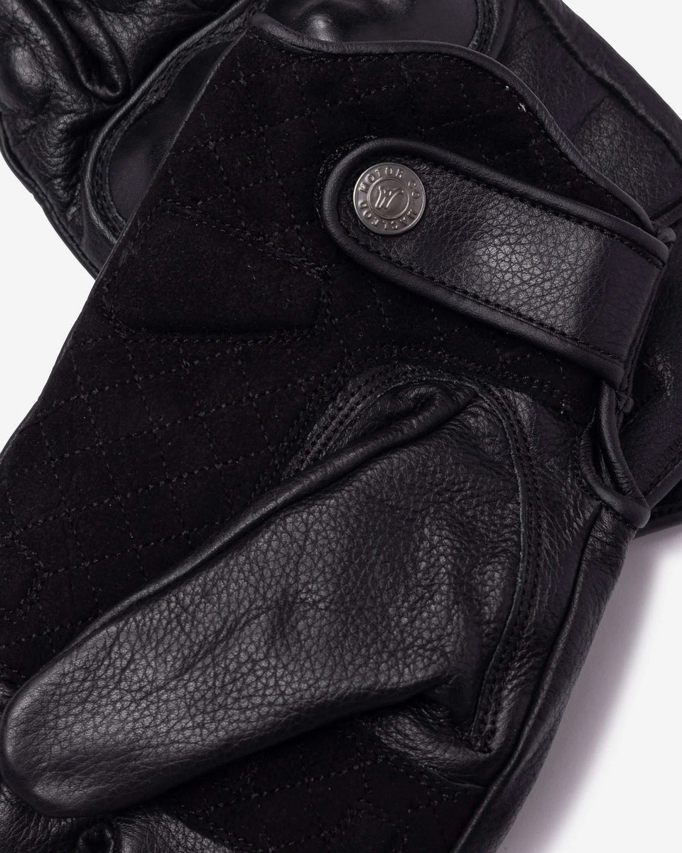 Macleod Rebel Leather Gloves - Black studio image showing detail