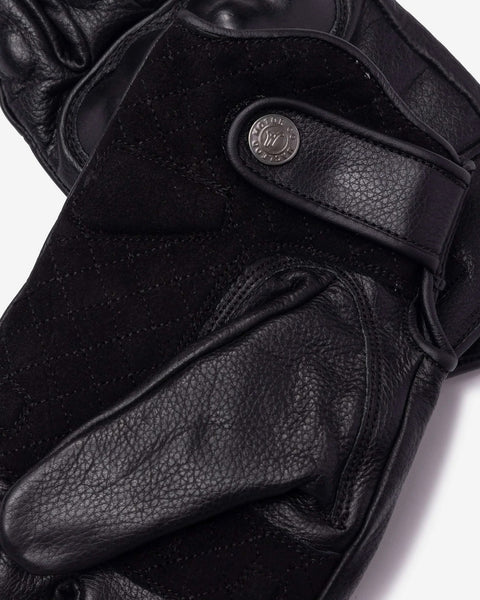 Macleod Rebel Leather Gloves - Black studio image showing detail