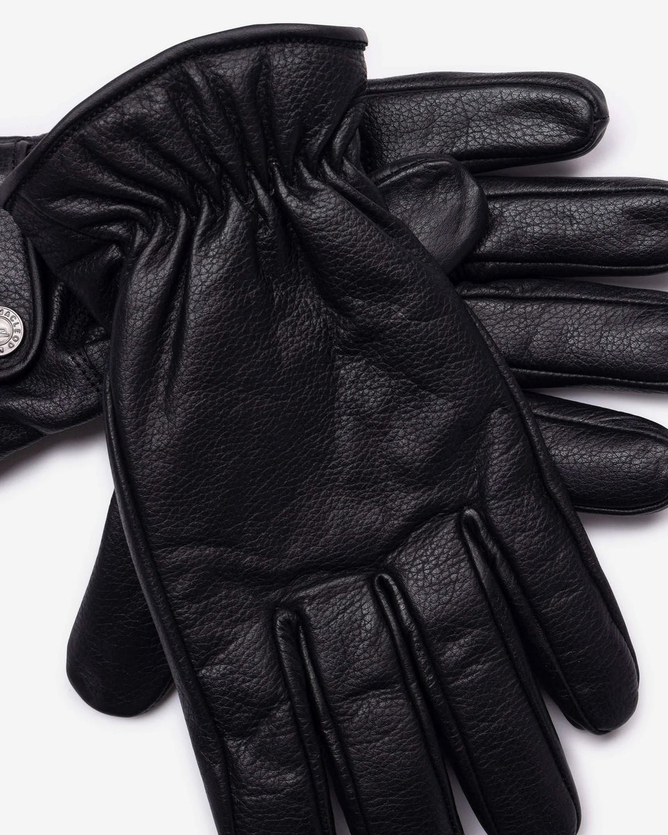 Macleod Classic Leather Gloves - Black studio image