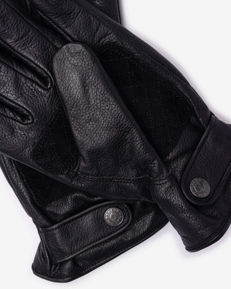 Macleod Classic Leather Gloves - Black studio image