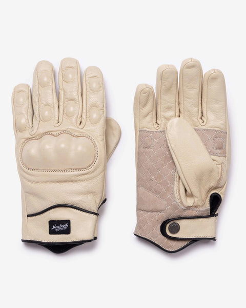 Macleod Rebel Leather Gloves - Cream studio image