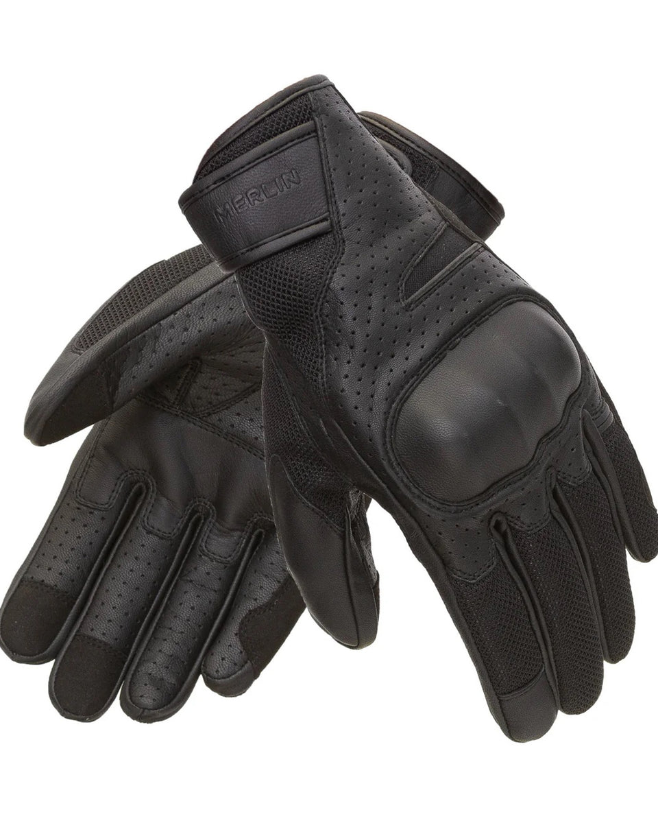 Merlin Griffin Leather Gloves - Black studio image