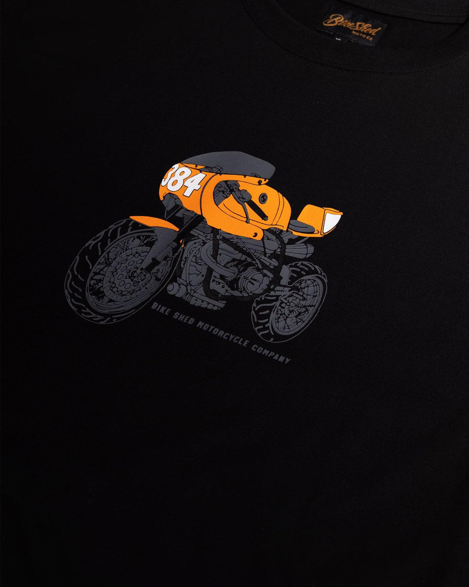 BMW Boxer Motorcycle ESTD. Graphic T-Shirt - Black - detail