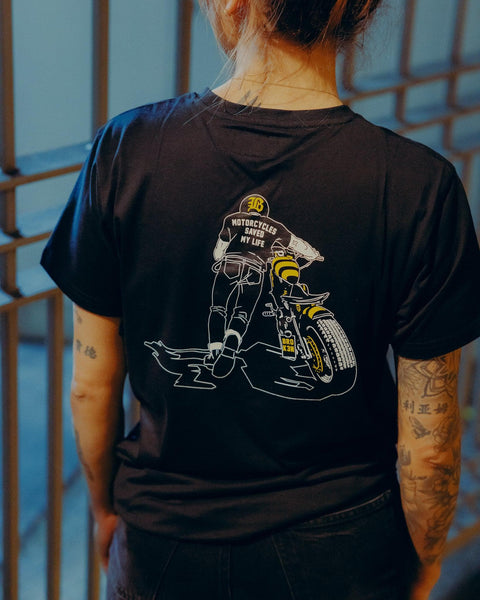 BSMC BROK3N Motorcycle Graphic T-Shirt - Black
