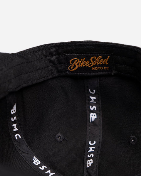 BSMC Los Angeles Snapback Motorcycle Cap - Black