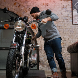 BSMC Retail Hoodie BSMC Moto Co Overhead Hoodie - Washed Grey