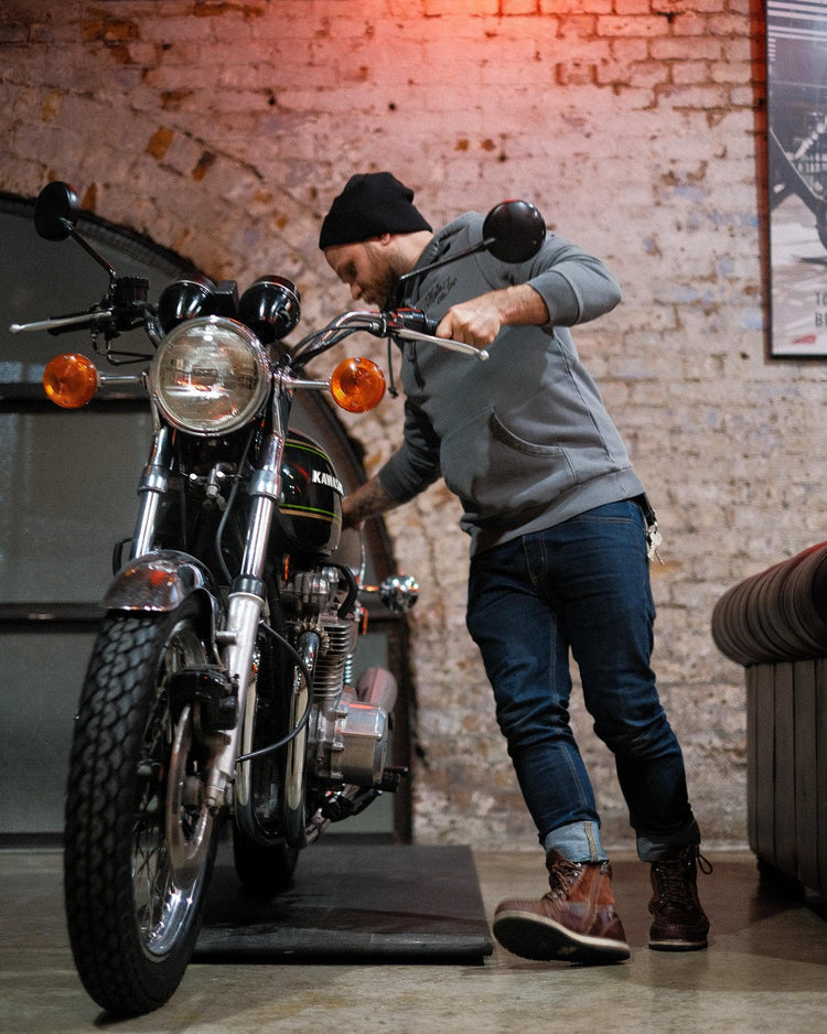 BSMC Retail Hoodie BSMC Moto Co Overhead Hoodie - Washed Grey