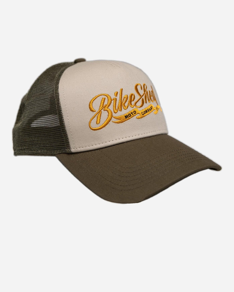 BSMC Embroidered Pennant Motorcycle Cap - Olive