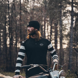 BSMC Retail Long Sleeves BSMC Rocker Long Sleeve Waffle - Black/Cream