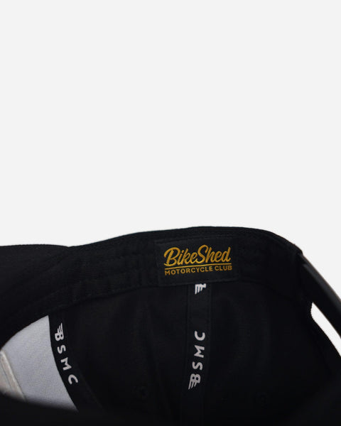 BSMC Throwback Logo Embroidered Snapback Cap - Black