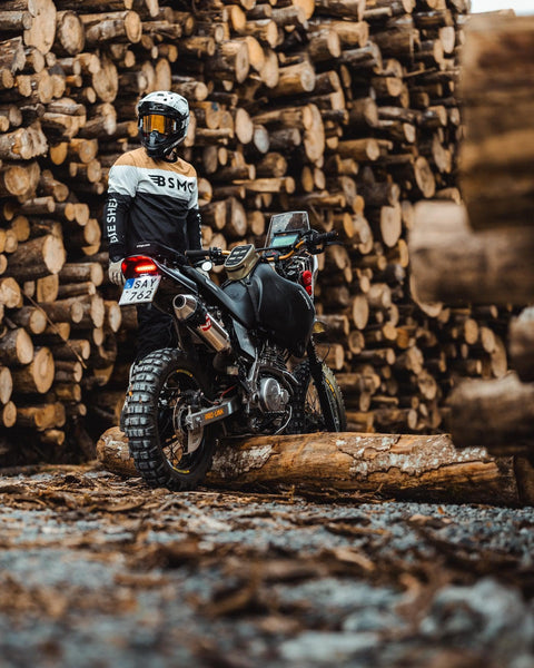 BSMC Wing Race Long Sleeve Motorcycle Jersey - Gold