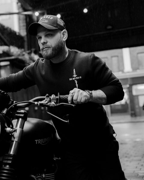 BSMC Zeus Embroidered Motorcycle Sweatshirt - Black