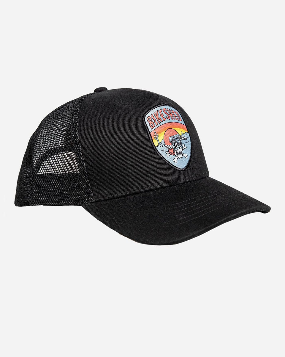 Dead Dakar Doug Motorcycle Graphic Patch Cap - Black
