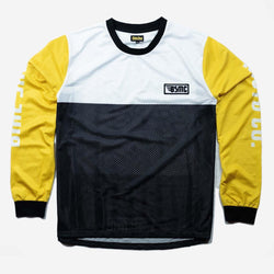 BSMC Retail Long Sleeves BSMC DT Race Jersey - YELLOW/WHITE/BLACK