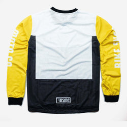 BSMC Retail Long Sleeves BSMC DT Race Jersey - YELLOW/WHITE/BLACK