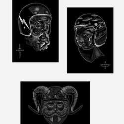 BSMC Retail Collaborations BSMC 'Gods In Helmets' Triptych Prints