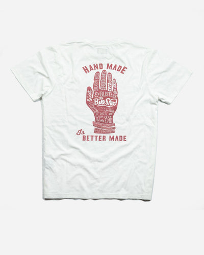 BSMC Handmade T Shirt - Cream/Oxblood