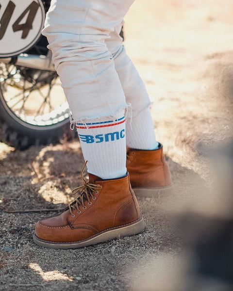 BSMC Retail Accessories BSMC MX Socks - WHT/RED/BLUE