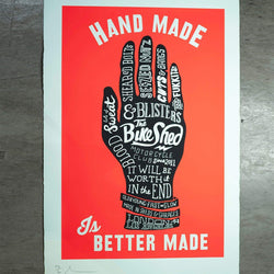 BSMC Retail Collaborations BSMC x Dave Buonaguidi - Motorcycle Pulled "Handmade Is Better Made" Print