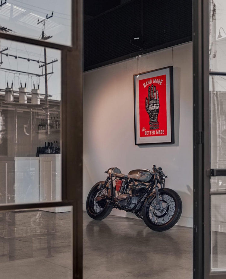 BSMC Retail Collaborations BSMC x Dave Buonaguidi - Motorcycle Pulled "Handmade Is Better Made" Print