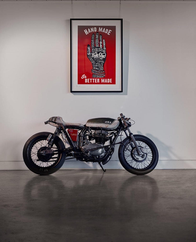 BSMC Retail Collaborations BSMC x Dave Buonaguidi - Motorcycle Pulled "Handmade Is Better Made" Print