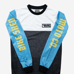 BSMC Retail Long Sleeves BSMC XT Race Jersey - BLUE/WHITE/BLACK