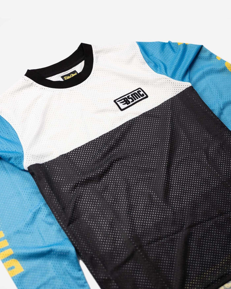 BSMC Retail Long Sleeves BSMC XT Race Jersey - BLUE/WHITE/BLACK