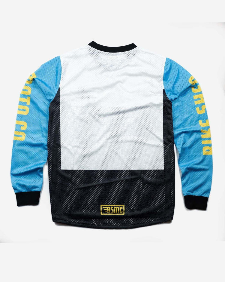 BSMC Retail Long Sleeves BSMC XT Race Jersey - BLUE/WHITE/BLACK